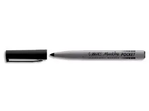 MARQUEUR BIC PERMANENT MARKING 1445 TRACÉ 1MM ENCRE BASE ALCOOL INODORE CORPS PLASTIQUE MULTIUSAGE COLORIS NOIR