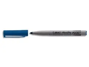 MARQUEUR BIC PERMANENT MARKING 1445 TRACÉ 1MM ENCRE BASE ALCOOL INODORE CORPS PLASTIQUE MULTIUSAGE COLORIS BLEU
