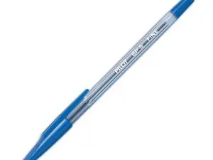 STYLO-BILLE PILOT BP-S ÉCRITURE FINE 0.3MM ENCRE DOUCE POINTE INDÉFORMABLE RECHARGEABLE CORPS TRANSLUCIDE COLORIS BLEU