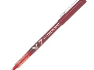 STYLO PILOT V7 ÉCRITURE MOYENNE 0.7MM CLIP MÉTAL ENCRE LIQUIDE NIVEAU VISIBLE POINTE INDÉFORMABLE TRAIT 0.5 MM COL ROUGE