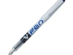 STYLO-PLUME PILOT V PEN JETABLE POINTE MOYENNE RÉGULATEUR DÉBIT ENCRE LIQUIDE VISIBLE COLORIS BLEU