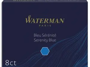 CARTOUCHE WATERMAN LONGUE STANDARD ENCRE BLEUE EFFAÇABLE ÉTUI 8 UNITÉS