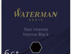 CARTOUCHE WATERMAN COURTE STANDARD ENCRE NOIRE ÉTUI 6 UNITÉS