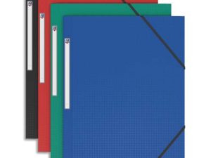 CHEMISE OXFORD MEMPHIS POLYPROPYLÈNE OPAQUE 5/10E A4 320X240MM 3 RABATS ÉLASTIQUE COLORIS ASSORTIS STANDARD