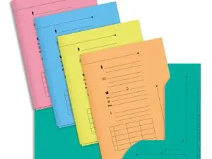 CHEMISE KRAFT OXFORD HV KRAFT 240G 235X320MM ARMOIRE ET CAISSE 2 RABATS INTÉRIEURS INDEXATION COLORIS PASTEL PACK 25U