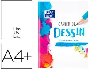 CAHIER DESSIN OXFORD COUVERTURE CARTE PELLICULÉE A4+ 24X32CM 24 PAGES 120G