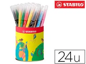 FEUTRE COLORIAGE STABILO POWER MAX ENCRE LAVABLE CORPS LARGE POINTE LARGE BLOQUÉE LOT 24 UNITÉS