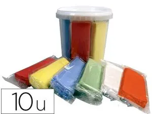 PÂTE À CRAIE PÉBÉO 110G COLORIS ASSORTIS LOT DE 10 PAINS