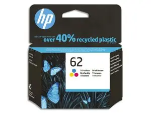 CARTOUCHE HP 62 JET D'ENCRE C2P06AE 3 COULEURS CYAN/MAGENTA/JAUNE 165P