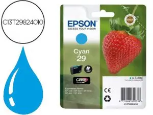 CARTOUCHE EPSON T2982 JET D'ENCRE C13T29824010 COULEUR CYAN 180P