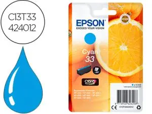 CARTOUCHE EPSON T3342 JET D'ENCRE ORANGE CLARIA COULEUR CYAN
