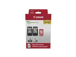CARTOUCHE CANON PACK PG-510 + CL-511 NOIR ET COULEURS