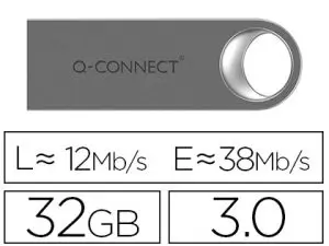 CLÉ USB Q-CONNECT 3.0 PREMIUM 32GB VITESSE LECTURE 38MB/S ÉCRITURE 12MB/S
