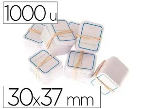 ÉTIQUETTES APLI-AGIPA TEXTILES PERFORÉES 224G       CADRES ET LIGNES BLEUS        30X37MM BOÎTE DE 1000U