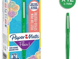 STYLO-FEUTRE PAPER MATE FLAIR ORIGINAL POINTE MOYENNE 1MM LONGUE DURÉE DE VIE COLORIS VERT