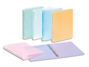 CLASSEUR CAHIER VIQUEL 4 ANNEAUX RONDS 15MM POLYPROPYLÈNE PROPYSOFT TRANSLUCIDE A4 245X315MM DOS 25MM 6 COLORIS ASSORTIS