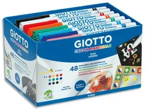 CLASSPACK FEUTRES DECOR MATERIALS GIOTTO MULTI        SUPPORTS EFFACABLES 48 UNITES COLORIS ASSORTIS