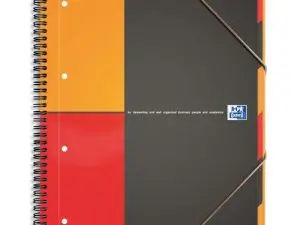 CAHIER TRIEUR OXFORD ORGANISER BOOK OPTIK PAPER COUVERTURE POLYPROPYLÈNE 160 PAGES 5X5MM 3 RABATS FERMETURE ÉLASTIQUE