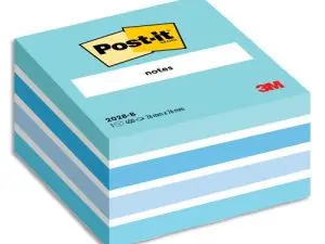 BLOC-NOTES POST-IT CUBE 76X76MM 450F REPOSITIONNABLES COLORIS LIGHT RELAX