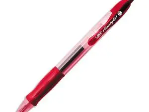 STYLO-BILLE BIC GELOCITY ORIGINAL POINTE MOYENNE 0,7MM ENCRE GEL RETRACTABLE         RECHARGEABLE COLORIS ROUGE