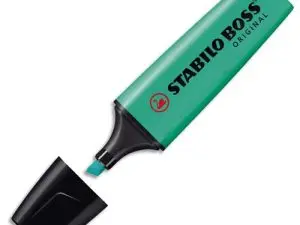 SURLIGNEUR STABILO BOSS TRACÉ 2/5MM POINTE BISEAUTÉE ENCRE UNIVERSELLE BASE EAU RÉSISTANTE LUMIÈRE COLORIS TURQUOISE