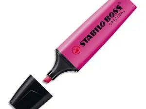 SURLIGNEUR STABILO BOSS TRACÉ 2/5MM POINTE BISEAUTÉE ENCRE UNIVERSELLE BASE EAU RÉSISTANTE LUMIÈRE COLORIS LILAS