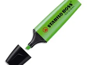 SURLIGNEUR STABILO BOSS TRACÉ 2/5MM POINTE BISEAUTÉE ENCRE UNIVERSELLE BASE EAU RÉSISTANTE LUMIÈRE COLORIS VERT
