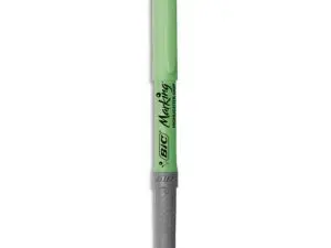 SURLIGNEUR BIC GRIP CAOUTCHOUC POINTE BISEAUTÉE COLORIS VERT