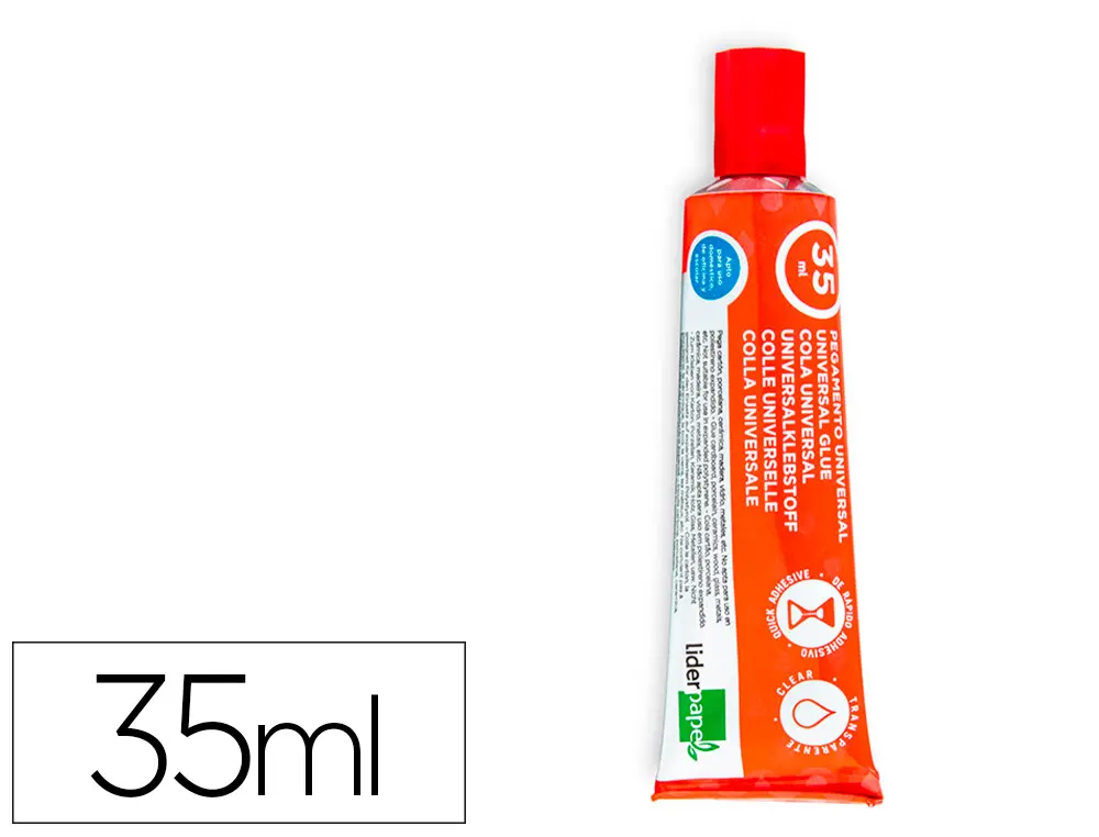 COLLE LIDERPAPEL GEL UNIVERSELLE TRANSPARENTE TUBE 35ML