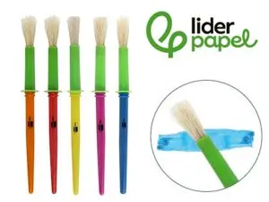 PINCEAU LIDERPAPEL VIROLE BROSSE MOYENNE PARFAIT MATERNELLE TAILLE MOYENNE
