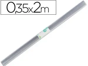 COUVRE-LIVRES LIDERPAPEL PLASTIQUE TRANSPARENT RÉSISTANT 7/100E ROULEAU 0.35X2M