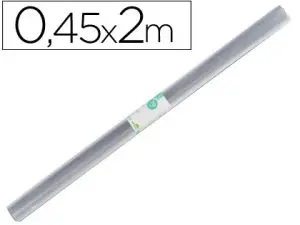 COUVRE-LIVRES LIDERPAPEL PLASTIQUE TRANSPARENT RÉSISTANT 7/100E ROULEAU 0.45X2M