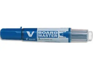 MARQUEUR PILOT V-BOARD MASTER RECYCLE EFFACABLE A SEC ET    RECHARGEABLE POINTE BISEAUTEE LARGE 6 MM COLORIS BLEU