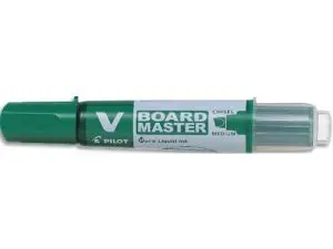 MARQUEUR PILOT V-BOARD MASTER RECYCLE EFFACABLE A SEC ET    RECHARGEABLE POINTE BISEAUTEE LARGE 6 MM COLORIS VERT