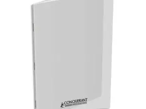 CAHIER PIQUÉ CONQUÉRANT CLASSIQUE COUVERTURE POLYPROPYLÈNE RIGIDE TRANSPARENTE A4+ 24X32CM 96 PAGES 90G UNI INCOLORE