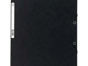 CHEMISE EXACOMPTA CARTE LUSTRÉE 5/10E 400G 3 RABATS ET ÉLASTIQUE A4 FORMAT 240X320MM COLORIS NOIR