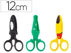 CISEAUX LIDERPAPEL 2-5ANS LAMES PLASTIQUES BOUTS RONDS NE COUPENT NI CHEVEUX NI VETEMENTS LONGUEUR 12CM