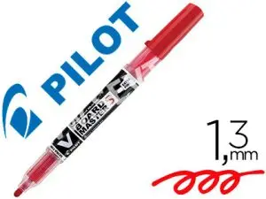 MARQUEUR PILOT V BOARD MASTER RECHARGEABLE POINTE CONIQUE EXTRA FINE 1.3MM ENCRE LIQUIDE BASE ALCOOL COULEUR VIVE ROUGE
