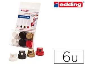 BUSE SPRAY EDDING PEINTURE 5200 INTERCHANGEABLE COLORIS ASSORTIS BLISTER 6 UNITÉS