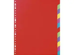 INTERCALAIRE EXACOMPTA CARTE MARBRÉE RECYCLÉE 220G 12 POSITIONS A4 COLORIS VIFS