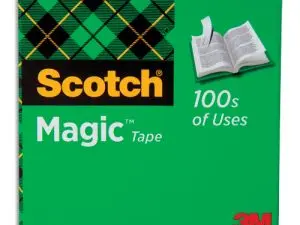 RUBAN ADHÉSIF SCOTCH MAGIC 810 PERMET ÉCRIRE INVISIBLE 19MMX33M BOÎTE INDIVIDUELLE
