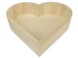 PLATEAU EN BOIS GRAINE CRÉATIVE 220X190X50MM FORME COEUR