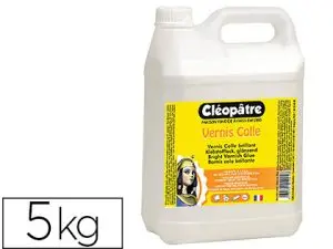 VERNIS COLLE CLÉOPÂTRE DÉCORATEUR RÉSISTE À L'EAU ET RAYURES FINITION BRILLANTE 5L