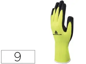 GANT TRICOT DELTAPLUS POLYESTER FLUO ENDUCTION MOUSSE LATEX JAUGE 13 TAILLE 9 PAIRE