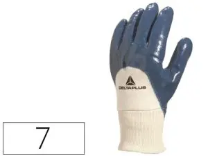 GANT NITRILE LÉGER DELTAPLUS SUPPORT JERSEY COTON DOS AÉRÉ POIGNET TRICOT ÉLASTIQUE COLORIS JAUNE TAILLE 7 PAIRE