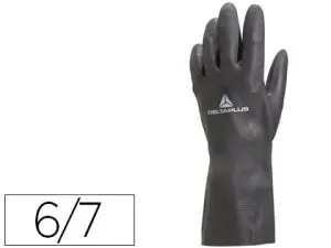 GANT NÉOPRÈNE DELTPALUS FLOQUÉ COTON LONGUEUR 30CM ÉPAISSEUR 0.75MM COLORIS NOIR TAILLE 6/7 PAIRE