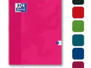 CAHIER AGRAFE OXFORD CLASSIQUE CARTE PELLICULEE BRILLANTE A4 21X29,7CM 96 PAGES 90G 5X5MM MARGE 8