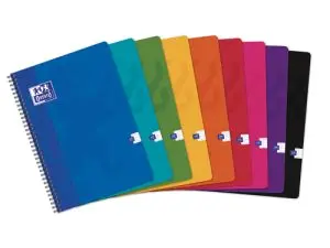 CAHIER SPIRALE OXFORD COUVERTURE CARTONNÉE RELIURE INTÉGRALE OPTIK PAPER A4 21X29,7CM 100 PAGES 90G SÉYÈS