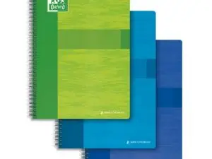 CAHIER SPIRALE OXFORD COUVERTURE CARTONNÉE RELIURE INTÉGRALE OPTIK PAPER A4 21X29,7CM 180 PAGES 90G SÉYÈS