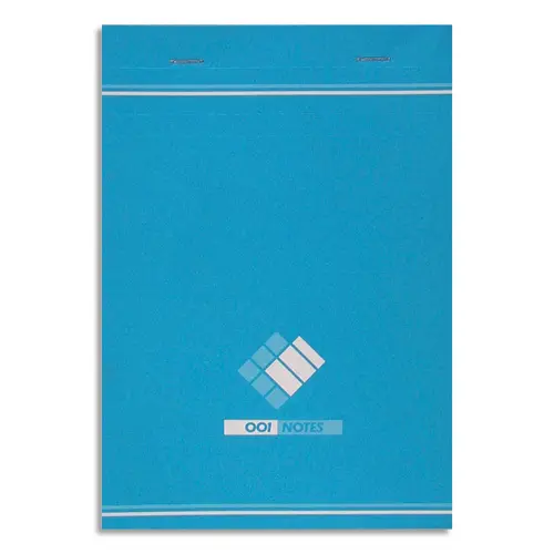 BLOC MÉMO CONQUERANT SEPT COUVERTURE OFFSET AGRAFÉ EN TÊTE A5 148X210MM 160 PAGES 60G 5X5MM